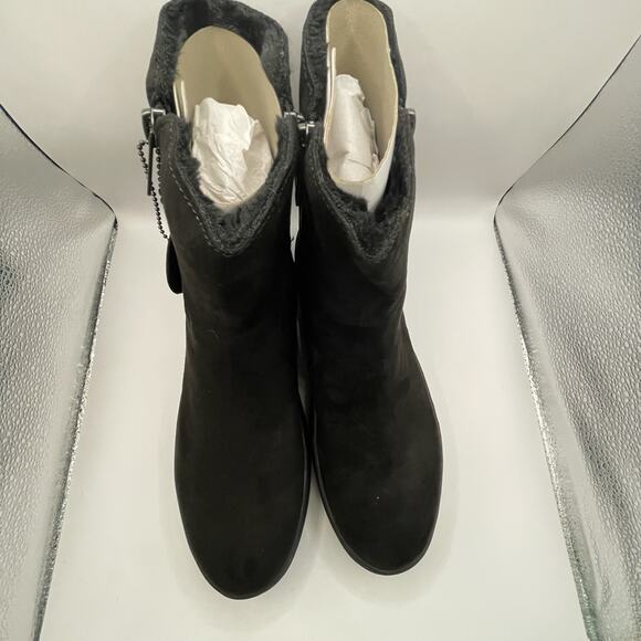 J/Slides NYC Black Suede Luxe Boot Shoes Women’s Size 9 - Picture 4 of 9